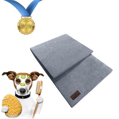 China Viable Custom Made Super Absorbent Microfiber Bath Quick Drying Dog Towel for sale