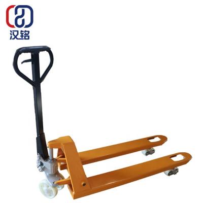 China Steel Factory Transport Pallet Truck Price Walking Wheel 1 Ton 3 Ton 80x70 Angles Super Long Hand Pallet Truck for sale