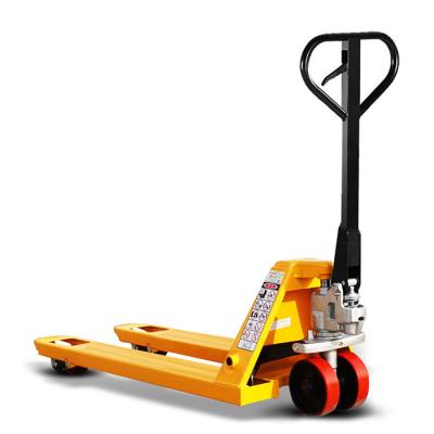 China 3 Ton Long Hydraulic Manual Fork Pallet Truck Machine Forklift Hotels Used for sale