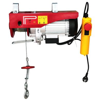 China Construction Site Lifter Portable 200kg 220 Tension 2 Ton Electric Crane Mini Electric Hoist Wire Rope Hoist 1200kg for sale