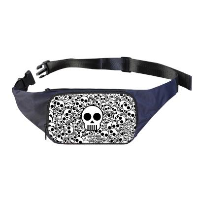 China DIY Cross - Body Chest Bag Skull Printed Fanny Pack Men Waist Bag for sale