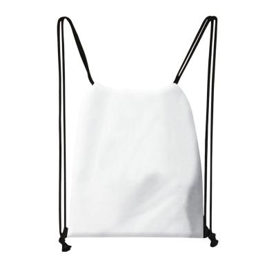 China Lightweight White Printed Sublimation Drawstring Travel Organization Bags for sale