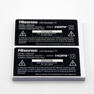 China New Electronics Design Viable Stocked Make Up Custom Printed Certification Labels for sale