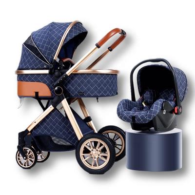 China High Landscape Baby Stroller with Car Seat Luxury Baby Stroller 3 in 1 High Landscape Two Way Stroller with Carseat Baby Pram china for sale