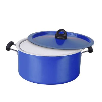 China Sustainable High Quality 34 Cm Stock Pot With Two Size LIDS Healthy And Eco-friendly Factory Aluminum Pot for sale