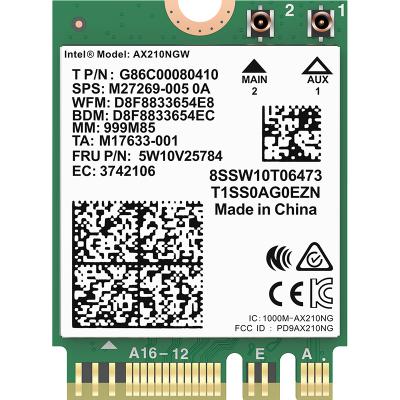 China High Speed ​​Tri Band 802.11AX210 Wifi6E AX3000Mbps BT5.2 M.2 Module Network Card AX210NGW AX210 AX210 for sale