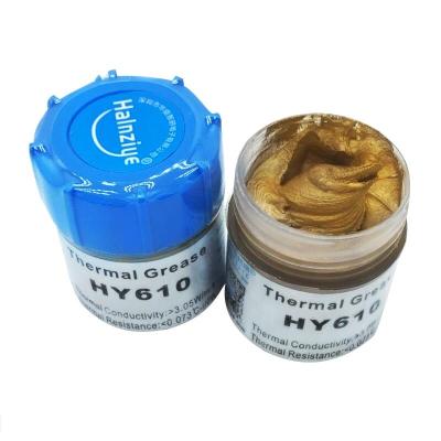 China Computer graphics card/CPU silicone grease copper gold thermal conductive powder/construction silicone grease pad HY610 30g for sale