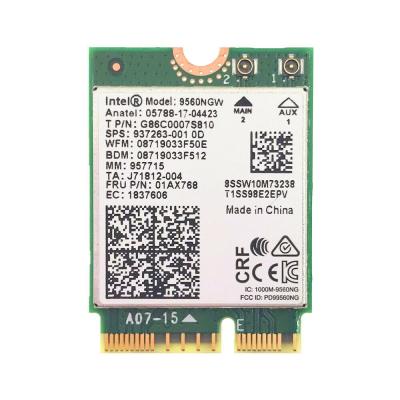 China Wholesale Dual Band Intel Desktop EDUP 9560 9560NGW 802.11ac M.2: CNVio WiFi BT 5.0 Network Card for sale