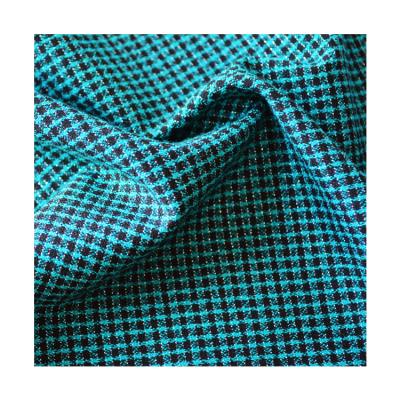 China Fashion PS Plaid Polyester Viscose Viscous RAYON Fabric 64% POLY 34% Anti-Static 2% Lurex Tailoring Fabric For Women for sale