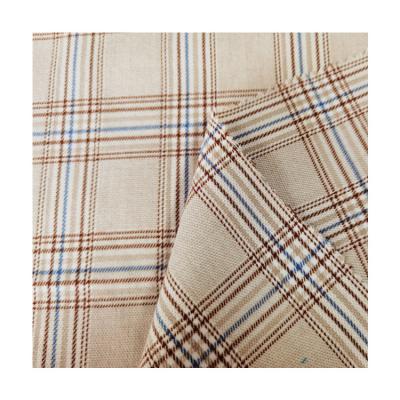 China Wrinkle resistant design new yarn dyed plaid shirt woven fabric TR spandex 225gsm fitting fabric fpr women's coats for sale