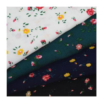 China Viscose Fabric 45s Rayon Print Fabric Clear Wrinkle Design Small Flowers Resistant Rayon In Ready For Dress for sale