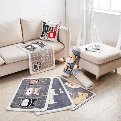 China 2021 Cute Stylish Waterproof Absorbent Floor Mat Carpet Floor Door Mat Carpet Covers Washable Entrance Washable Bathroom Toilet for sale