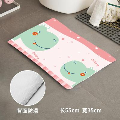 China Washable Simple Cute Coral Velvet Embossed Household Memory Stone Foam Bedroom Bathroom Thicken Absorbent Floor Door Mat Mat Cover 2021 for sale