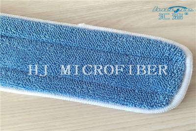 China Blue Color Piping Side Microfiber Wet Mop Pads Twisted Pile Mop Heads Mop Replacement Pads for sale