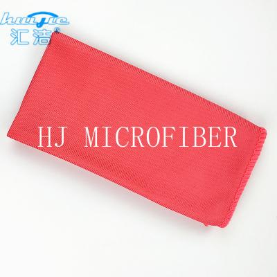 China Rotes putztuch-Tuch 40*40 Microfiber Glasfusselfrei für Fenster-waschenden Stoff zu verkaufen