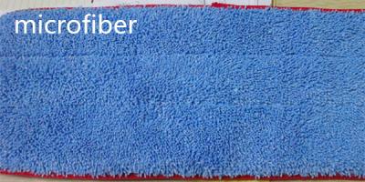 Cina pulizia di torsione blu del pavimento cucita rosso del tessuto di zazzera di polvere di 47 * di 13 Microfiber in vendita