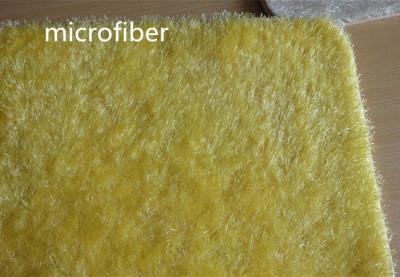 China 40 * 60 Cm Yellow Beautiful Microfiber Dust Mop Fleece Bathroom Anti - Skid Rubber Mat for sale