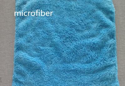 China Microfiber 30 * 30cm Auto-Handküchen-Putztuch des blauen korallenroten Vlies-300gsm super weiches zu verkaufen