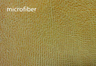 China Microfiber 550gsm Yellow 150cm Width 100% Polyester Small Chenille Fabric for sale