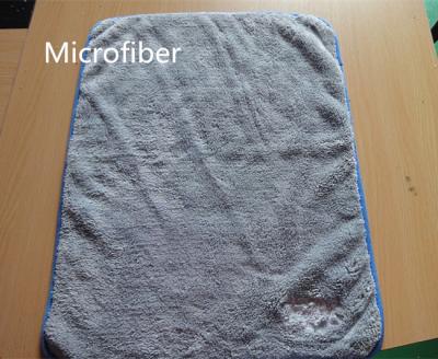 China 60* 80cm Microfiber Super-starkes Zwei-doppeltes des Sport-Tuch-grauen korallenroten Vlies-600gsm zu verkaufen