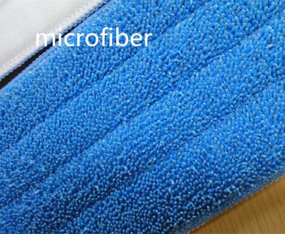 China Microfiber Wet Mop Heads 13 * 49cm Twisted 480gsm Absorbent  Nylon Self-adhensive Mop Pad for sale