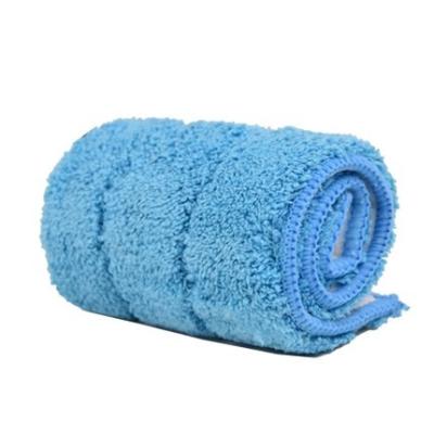 China Blue 380gsm Microfiber Wet Mop Pads , Pocket Shaped Multifunctional Mops for sale