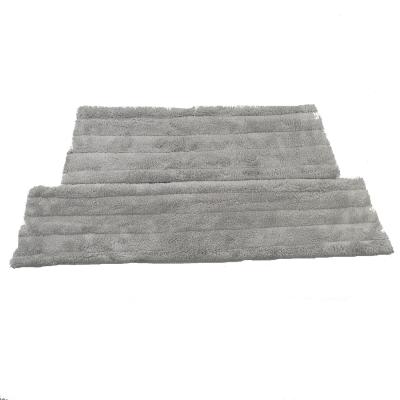 China fita Grey Flat Dust Mop Household de Velcro de 450gsm Coral Fleece Fabric Trapezoid 10cm à venda