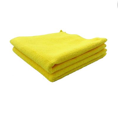 China Warp Knitted Microfiber Cleaning Fabric Yellow 40x40 Piped Polyester Polyamide for sale