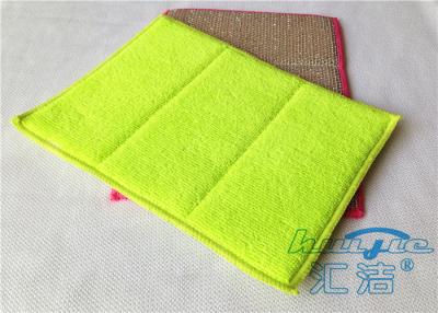 China Van het de Schotelstootkussen van de Microfiberspons van Microfiber het Gele 20% Polyamide van de Keukenhanddoeken Te koop