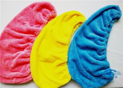 China Vlies-Haar-trocknendes Tuch-Turban Microfiber korallenroter, leichte Badetücher zu verkaufen