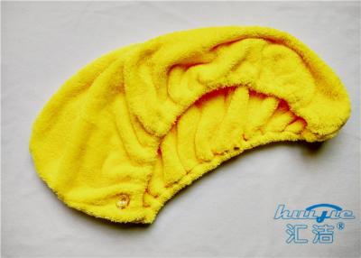 China Gelbe/rote Microfibre-Haar-Turban-Tuch-Verpackungs-Superabsorptionsmittel, schnelles trockenes Tuch zu verkaufen