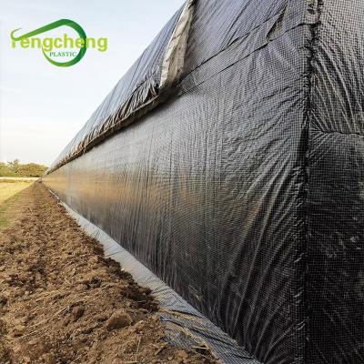 China Mushroom Cover 150gsm Woven HDPE High Strength High Strength Black White Grid Film / Greenhouse For Agriculture for sale