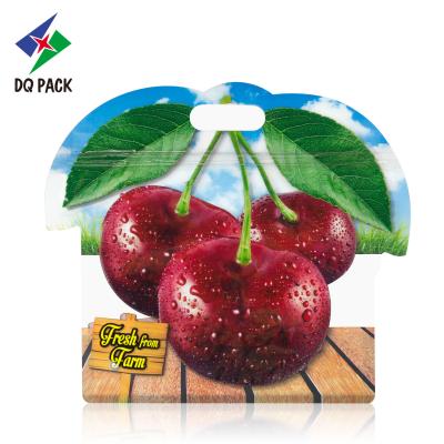 China Food Fresh Fruit Vent Bag With Zipper Grape Custom Printing Pouch for sale