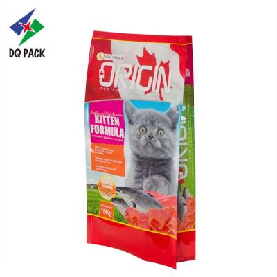 China Household 7-10KG Pet Food Packing Bag Side Gusset Plastic Packaging Pillow Bag For Packing Pet Food for sale