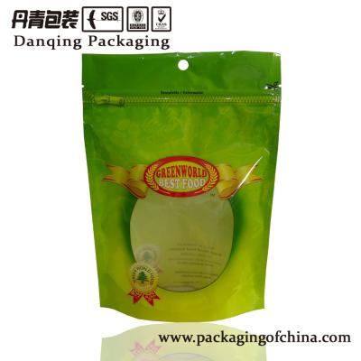 China Recyclable PET12/PE60 Zipper Pouches Kraft Paper Coffee Food Packaging Bags With Window for sale