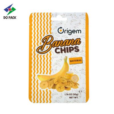 China ANTISTATIC Banana Chips Laminated Plastic Bags Three Side Seal Bag For Snack Food Packaging Pouch for sale