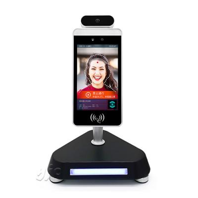 China 8Inch IR Facial Recognition Hand Sanitizing LCD Kiosk With Temperature for sale