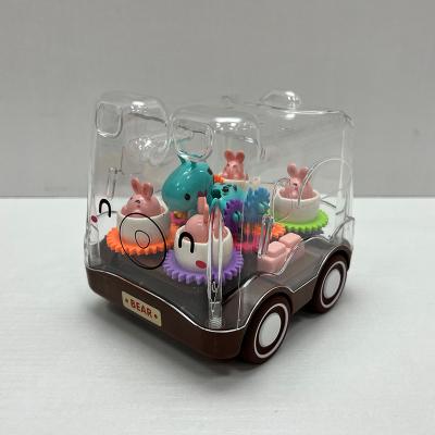 China Promotional Mini Transparent Children Car Model Kids Inertial Speed ​​Bus Baby High Quality Inertia Car Toys For Children for sale