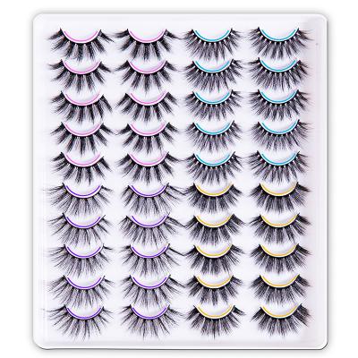 China 2021new Style Dramatic Pairs Soft Natural 20 4 Fluffy False 3d Mink Eyelashes Lashes Wholesale Mixed Styles for sale