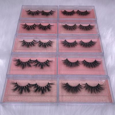 China Dramatic Feather 25mm Private Label Mink Lashes And Custom Boxes for sale