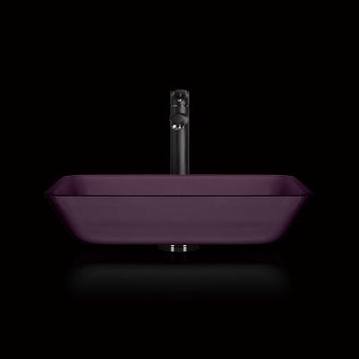 China Rechteckige Schiff-Badezimmer-Wanne saures Matt Purple Glass Countertop zu verkaufen