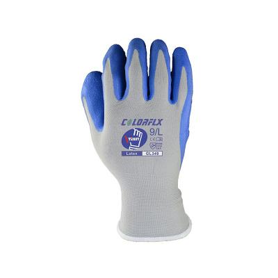 China Flexible EN388 Latex Coated Construction Safety Gloves Gardening Working Guantes Universal Light Duty for sale