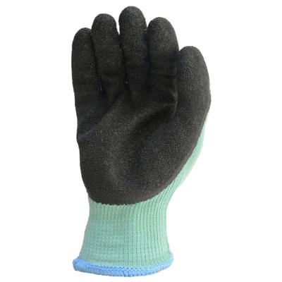 China Latex Anti-Slip Palm Coated To Crinkle Finish Gloves Knitted Latex Coating Glove / Working Glove for sale