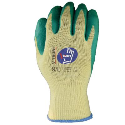 China Latex Anti-Slip Palm Coated To Crinkle Finish Gloves Knitted Latex Coating Glove / Working Glove for sale