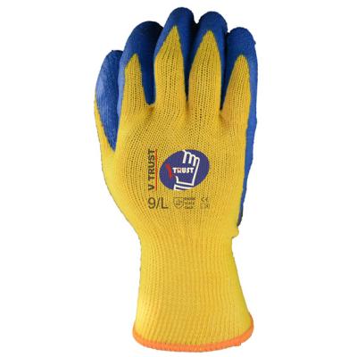 China Latex Anti-Slip Palm Coated To Crinkle Finish Gloves Knitted Latex Coating Glove / Working Glove for sale