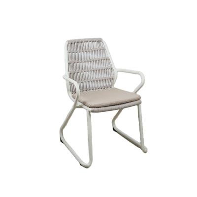 China Water Proof Factory Direct Selling Outdoor Rope Braided Chair Dining Chair Aluminum Outdoor Garden Furniture for sale