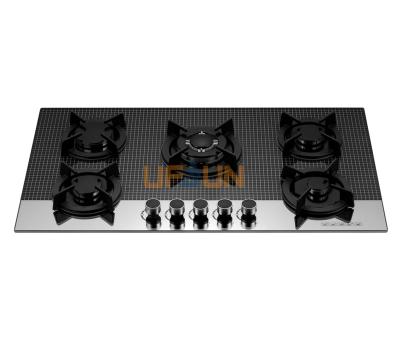 China Hotel Europe Style High Firepower Knob Control Heating Plate 1000kw 5 Burner Gas Cooker Kitchen Gas Cooker for sale