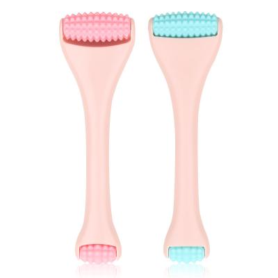 China Double Eye Massager Beauty Silicone Skin Rejuvenation Skin Care Facial Lifting Roller Head Tool Anti Aging Personal Roller for sale