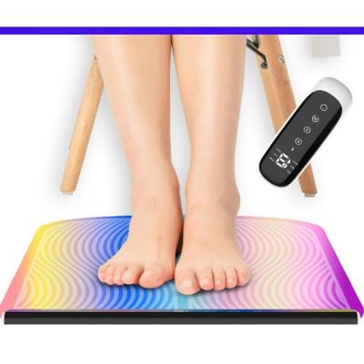 China Portable USB Electric Foot Acupuncture Comfortable Pulse EMS Vibration Charging Foldable Wireless Control Massage Kneading Pad for sale