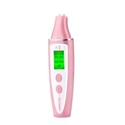 China Detect Facial Elasticity Skin Moisture Digital Home Use LCD Display Water Skin Moisture Tester Analyzer oil for sale